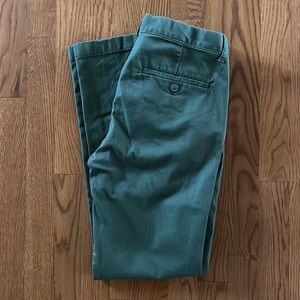 2 pairs of Crewcuts size 14 khaki pants slim - EUC - green and khaki pair